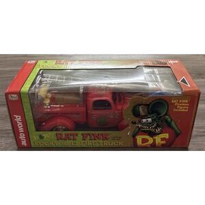 Auto World Ed Roth Rat Fink Lucky No. 13 Fire Truck 1:18 Scale Diecast AWSS143